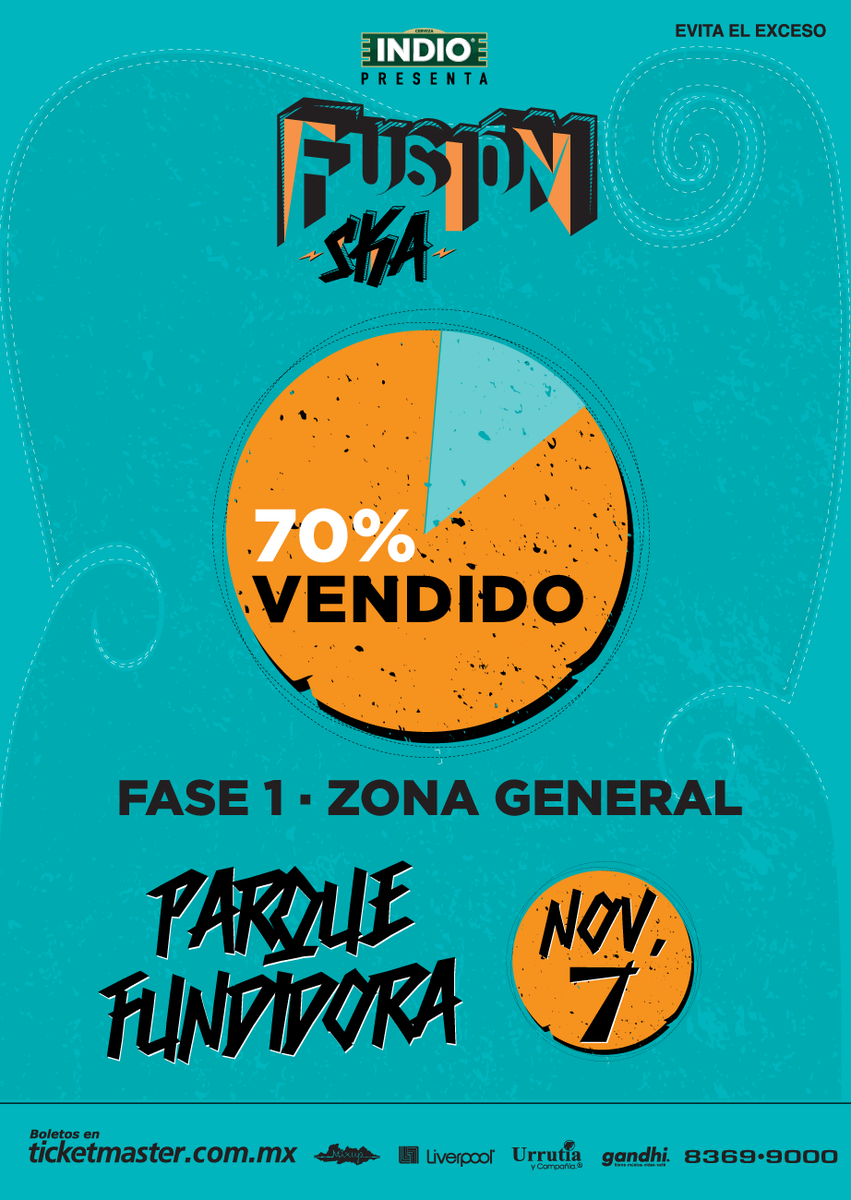 FusionMty's tweet photo. Porcentaje de Boletos Disponibles FASE 1 - Zona General

Boletos en @Ticketmaster_Me 

#FusionSka http://t.co/XVpOq5PFkb