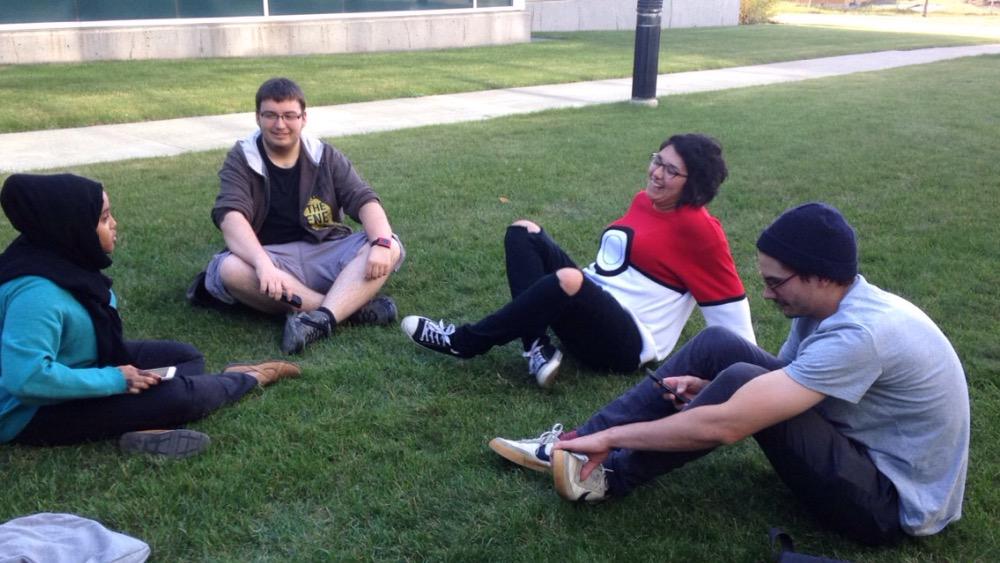 tba_squad's tweet photo. Serious prep for @PERRY_CHAHAL's selfie assignment. #dmit1001 #goteam #respecttheredpanda -JR http://t.co/5jBkCCsWmE