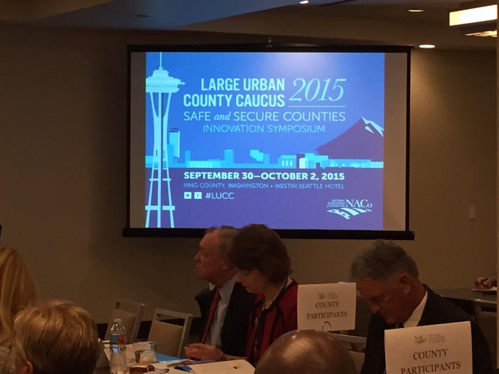 CWHoltonDist8's tweet photo. Large county officials across the US working, learning and collaborating to keep our counties safe &amp; secure #LUCC http://t.co/BBCM8jRiM6