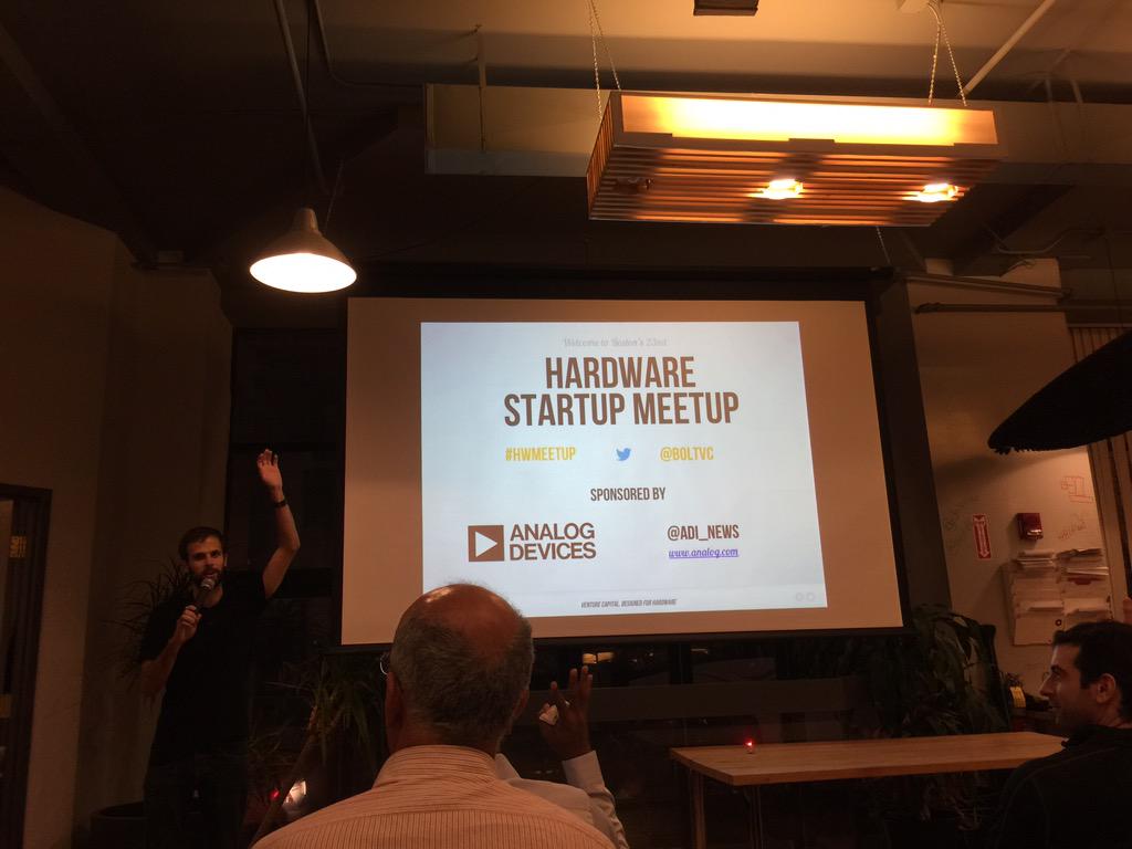olegshilovitsky's tweet photo. . #hardware #meetup tonight at @BoltVC http://t.co/Z9WtxcRpV4 #hwmeetup http://t.co/fmRnhq7LZT