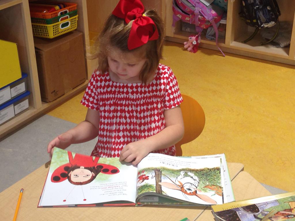 Building Read to Self stamina with the first library books we checked out <a href="/DscAPSKinder/">Discovery APS Kinder</a>!