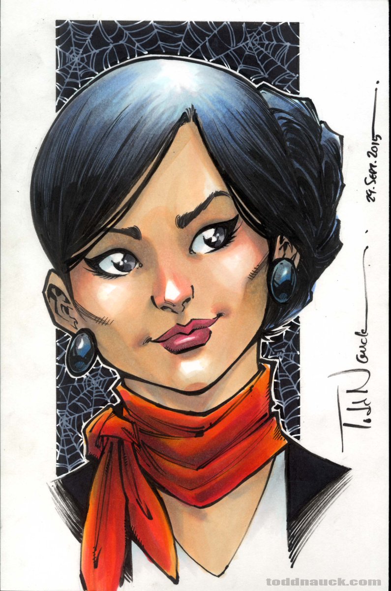 ToddNauck's tweet photo. Cindy Moon (AKA Silk). Character choice of my #LBCC2015 Sketch RT Contest winner, @dontaycota. http://t.co/iyqTlr0TUN