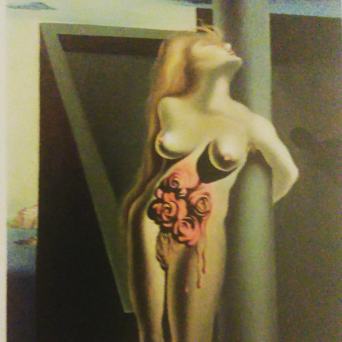 FrankMalfitano's tweet photo. PAINTING OF THE DAY: BLEEDING ROSES by Salvador Dali 1930 #salvadordali #surrealist #ModernArt #bleedingroses #1930 http://t.co/kLZ2gaGTkB