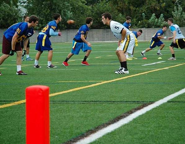 UDLilBob's tweet photo. The @SigEp_Delaware &amp; @PhiGam_UD teams enjoying some flag football before the rain last night https://t.co/cdiOIHRM1g http://t.co/lUjnYq4gPO