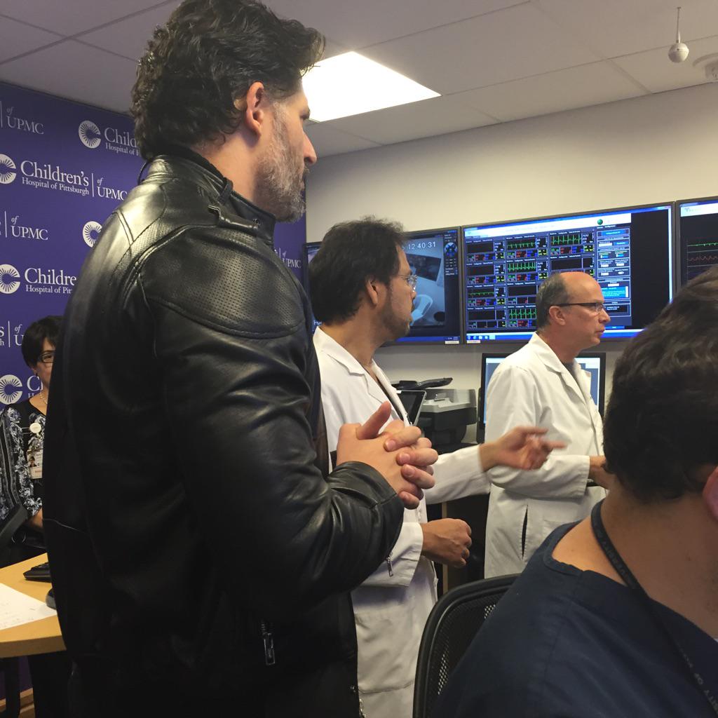 ChildrensPgh's tweet image. @joemanganiello visiting our cardiac telemedicine suite!