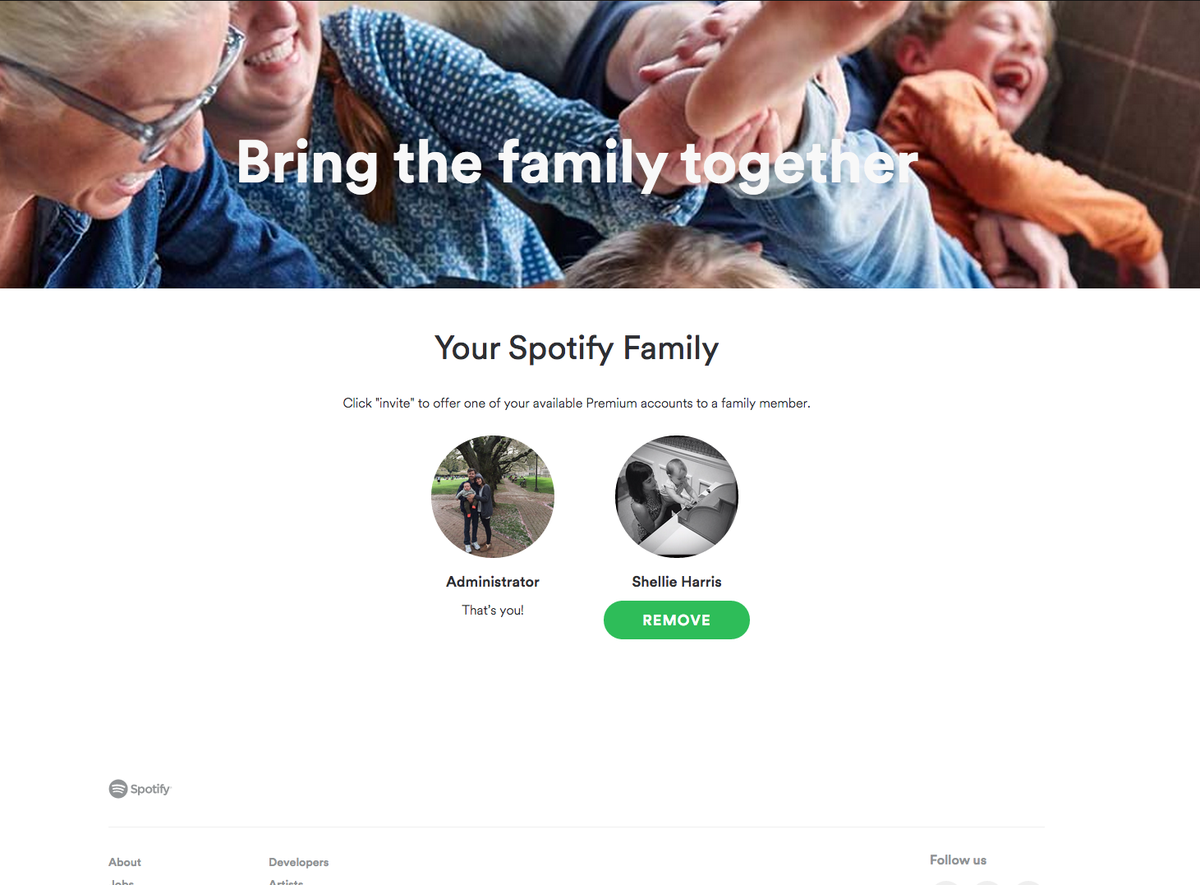 jlazer's tweet photo. @Spotify how do i invite another family member when then invite button is nowhere to be seen? http://t.co/3cYP2YqXRp