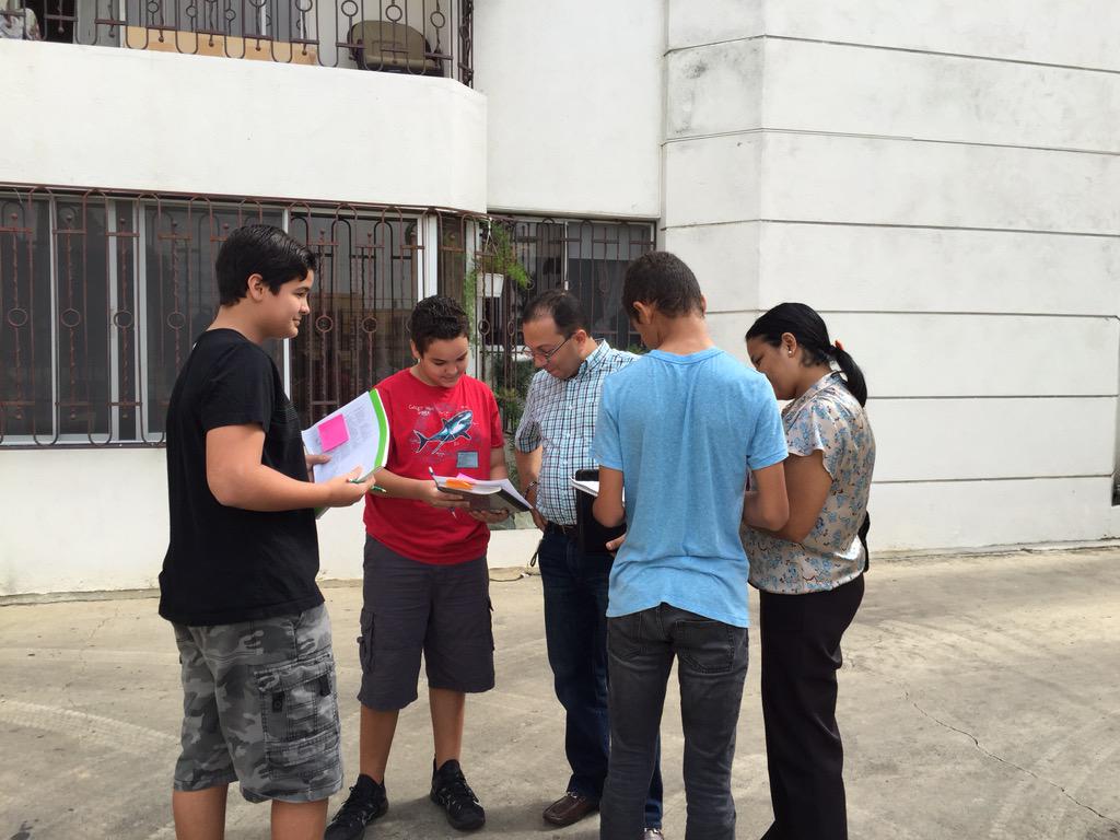 Took to the streets today asking questions and gathering data. Math AND Spanish class 💥