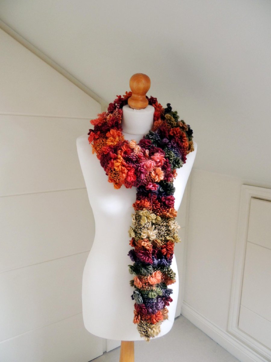 BoyceSec's tweet photo. #handmadehour guarantee you won't find this anywhere else! Lovely thick scarf 'Autumn Flowers http://t.co/e5QkRH6O4I http://t.co/lipTQlBA5o