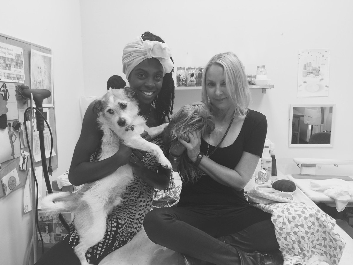 Costume Designer <a href="/bijerogers/">BJ ROGERS</a>  assistant <a href="/DOlowolafe/">Dominique Olowolafe</a> and some furry friends are ready for #TONIGHT! #Season11 #TuneIn