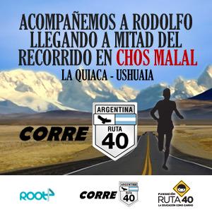 root4's tweet photo. Bajá Root4 a tu celular y alentá a Rodolfo Rossi en su llegada a  mitad del recorrido #Corre40 .@FundacionRuta40 http://t.co/9opmoIErfF