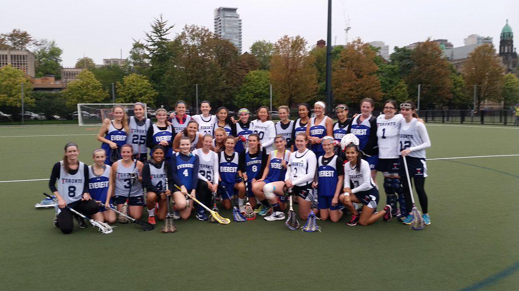 The rain didn't stop the girls from sharing the field with an energetic <a href="/EverestLax/">Everest Academy Lacrosse</a> squad last night on Back Campus!