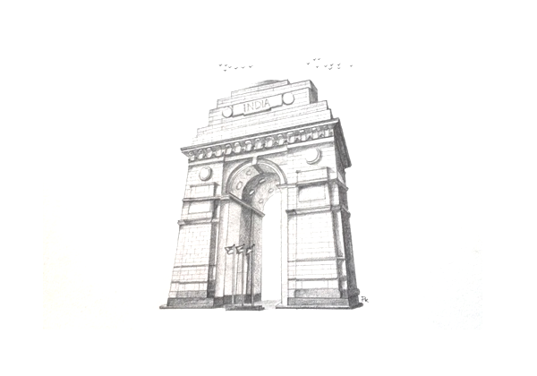India Gate painting | India gate, Easy drawings, Painting-saigonsouth.com.vn