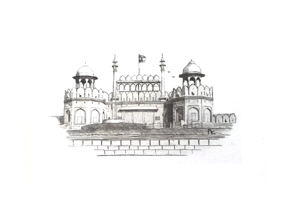 The Heritage of Red Fort Monumental-Vector Illustration Stock Vector |  Adobe Stock