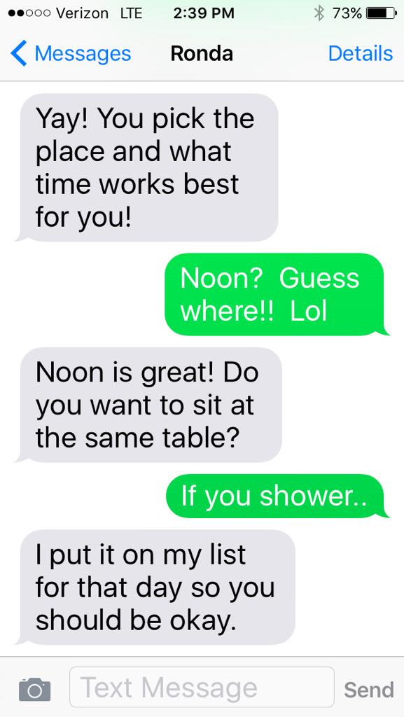 wagner_kris's tweet photo. Only @rondarrrr and I get this...  #eatingtroubles #cuzssistersforever #tableissues http://t.co/U0MVj0vEsn