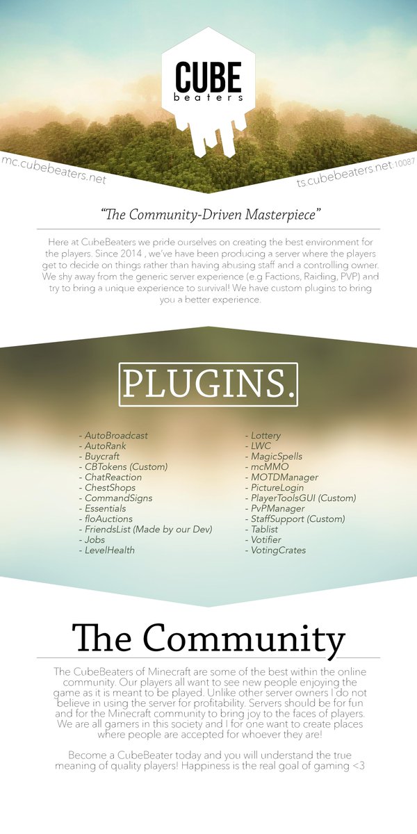 cubebeaters's tweet image. Check out our website today @ cubebeaters.net!

You can also join the server @ mc.cubebeaters.net