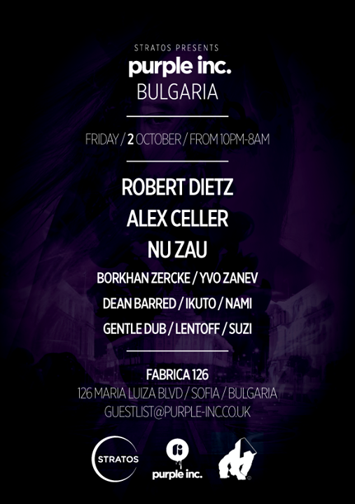 Stratos pres. Purple Inc. Bulgaria feat. Robert Dietz, Alex Celler &amp; Nu Zau