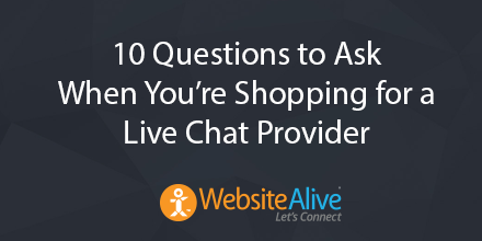 websitealive's tweet photo. #WSATips #Wednesday 10 Questions to Ask When You’re Shopping for a Live Chat Provider: http://t.co/DNT0TBrCec http://t.co/yPTr92mLU5