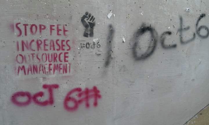 UCTSASCO's tweet photo. UCT end outsourcing! http://t.co/H6mStvCYGi