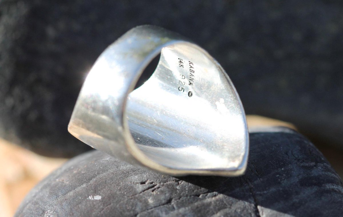 yourgreatfinds's tweet photo. Ring Sale Now Sterling Silver & 14k Gold Ring Kabana http://t.co/wVHoBET5B2 #yourgreatfinds #AbstractRing http://t.co/tFfF3CZqSl