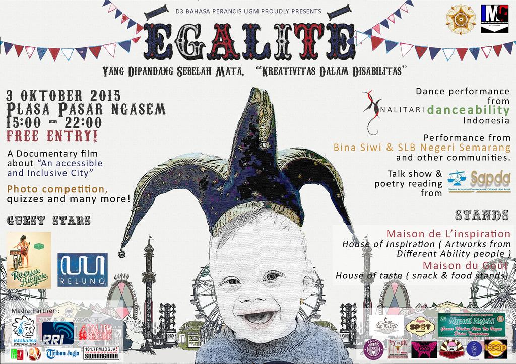 egaliteugm's tweet photo. H-2 ! WOW bentar lagi acara egalite mulai ! Datang &amp; saksikan 3 Oktober 2015 di Ngasem #egaliteugm http://t.co/vh5pEbYX58