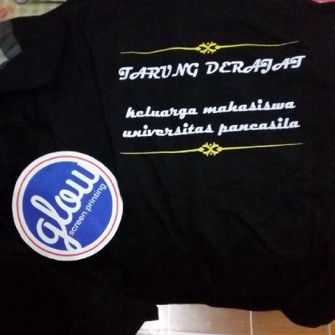 TS Hitam // Rubber Ink // Only Sablon // 2 Sisi // Tarung Derajat Univ. Pancasila // Order Lusinan // Progres 1sisi .
