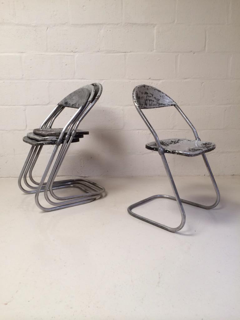 ArkMidcentury's tweet photo. Vintage aluminium stacking chairs just in #industrialfurniture #stackchairs http://t.co/UEZURiyVDi
