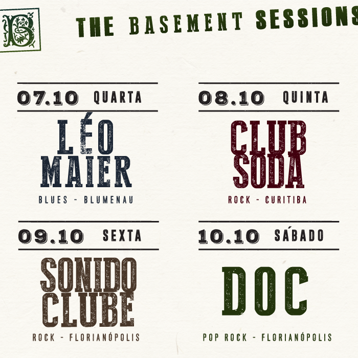 Diversão, música e descontração no The Basement Sessions. Convide os amigos e venha curtir o melhor do blues e rock!