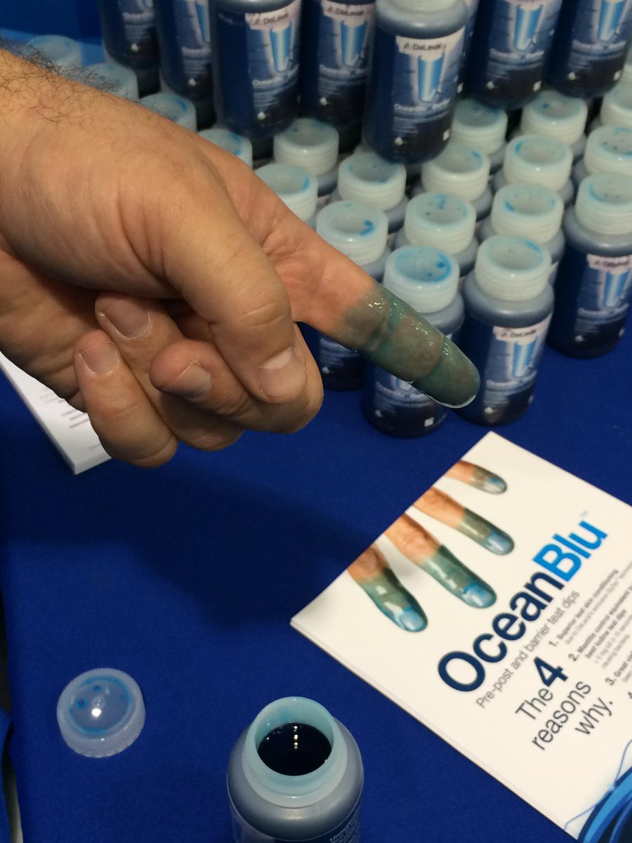 DeLavalUS's tweet photo. Dipped cows will be easy to identify with its strong blue color. Try it @WDExpo #OceanBlu http://t.co/DU1aOH4PdK http://t.co/8OH8l0Uk6N