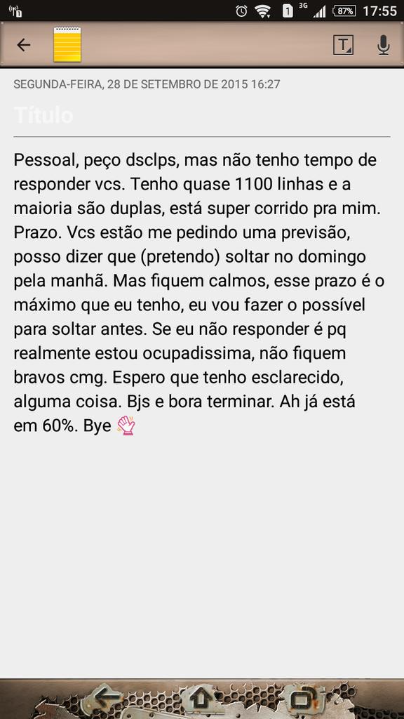 maraligro's tweet photo. Aqui vai uma mensagem pra vcs. Não estou ignorando ngm,  eu leio qdo posso. 👋 http://t.co/muLoqfXDzW