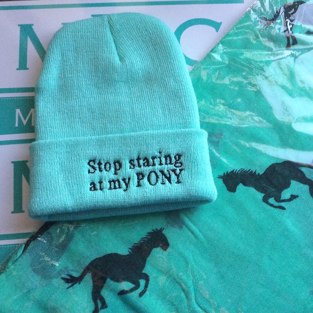 MyBarnChild's tweet photo. This winter beanie and scarf combo shipping to North Carolina is ๐๐๐ #EquestrianStylingOnFleek #AllTheMint http://t.co/rTU2AGPMJg