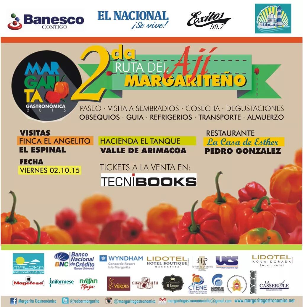 Viajando2015's tweet photo. "@SaborMargarita: Para la #2daRutaDelAjiMargariteño hay solo 40 puestos Cultivos Paseo Degustaciones Sorpresas http://t.co/gjsCfBMiBD"