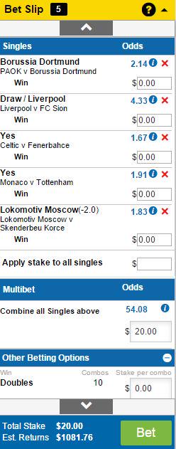 racingbase's tweet photo. MULTI PAYING $1081

We've got a 5-leg multi for tonight. Turn $20 into $1081.

http://t.co/lmuOKHTjil http://t.co/wKWSp1UWUD