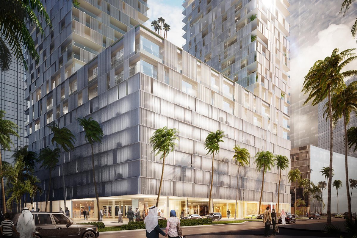 rising 49-storeys and composed of two towers, <a href="/WielArets/">Wiel Arets Architects</a> proposes scheme in #bahrainbay. designboom.com/architecture/w…