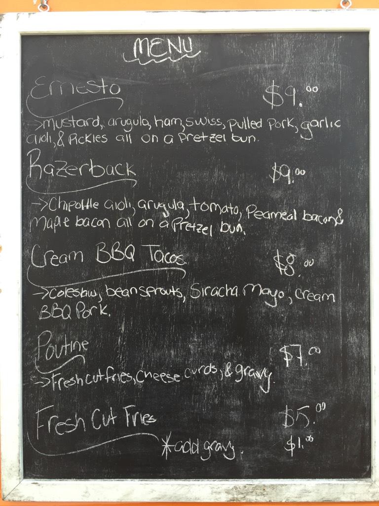 CurbYourAppetit's tweet photo. .@TheSaltedPigLtd’s menu at CUMIS, 151 North Service Rd, East of Waterdown Rd, til 8pm @CurbYourAppetit. @OakvilleCL http://t.co/1BMgxQnUx5