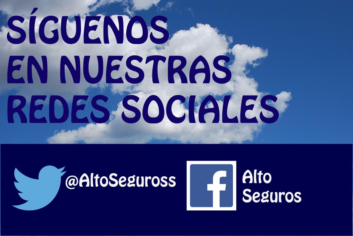 AltoSeguross's tweet photo. Síguenos en nuestras Redes Sociales de Facebook: https://t.co/HM2lnnkQWK y Twitter. http://t.co/c9jjbyr64B