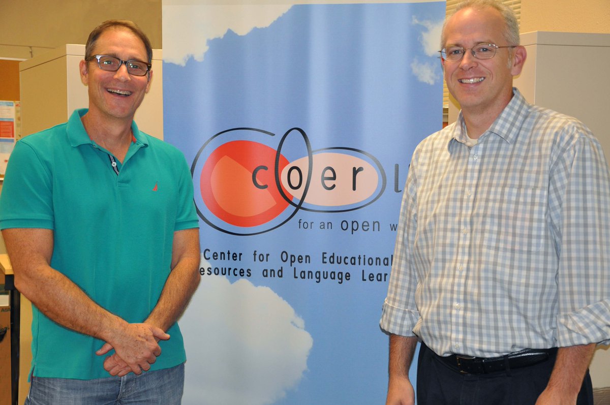 COERLL's tweet photo. @opencontent Thanks for stopping by the COERLL office and inspiring us! #OER #OEP #openut http://t.co/4b9oO4waMH