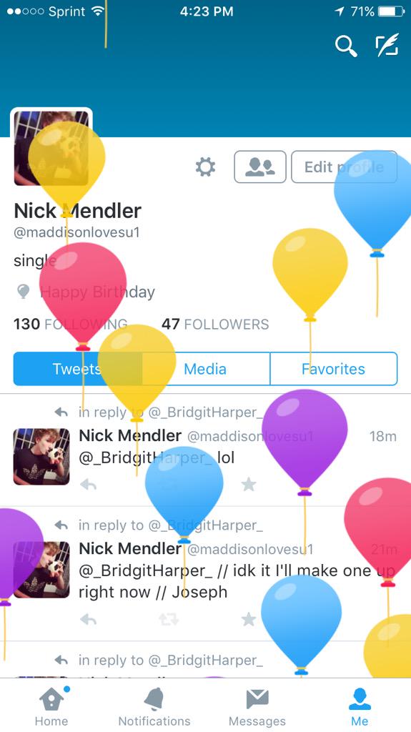 Nick Mendler (@maddisonlovesu1) on Twitter photo 