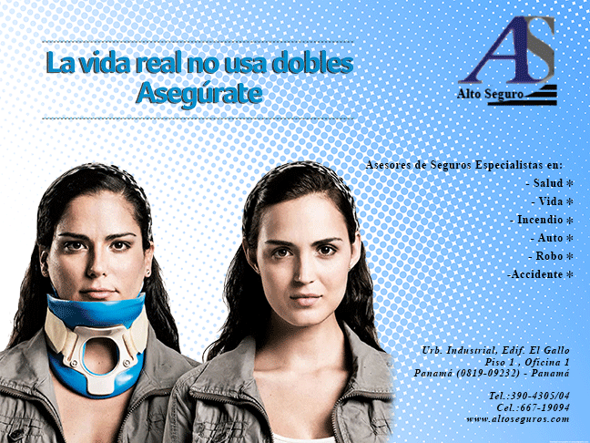 AltoSeguross's tweet photo. La vida no usa dobles, asegúrate con @AltoSeguross. Incendio, Auto, robo, vida, salud, accidente. http://t.co/x0nWKYhUEs