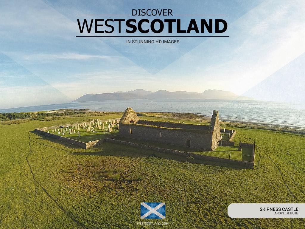 Scotland_West's tweet photo. Kilbrannan Chapel, is a short walk from Skipness Castle, in the background you can see the Isle Of Arran. http://t.co/lKdIs1YAFC