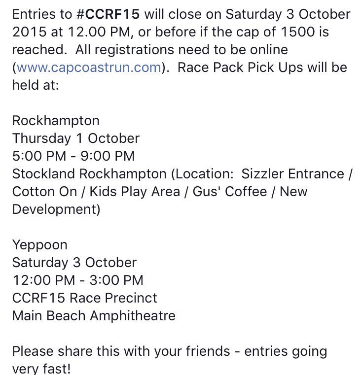 CapCoastRun's tweet image. Race pack pick up today! #CCRF15