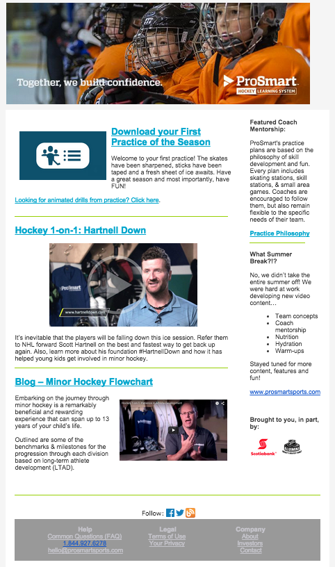 Sign-up to receive a #newsletter with your weekly #practice plan, #NHL tip, #blog, &amp; more! ow.ly/SRGmJ