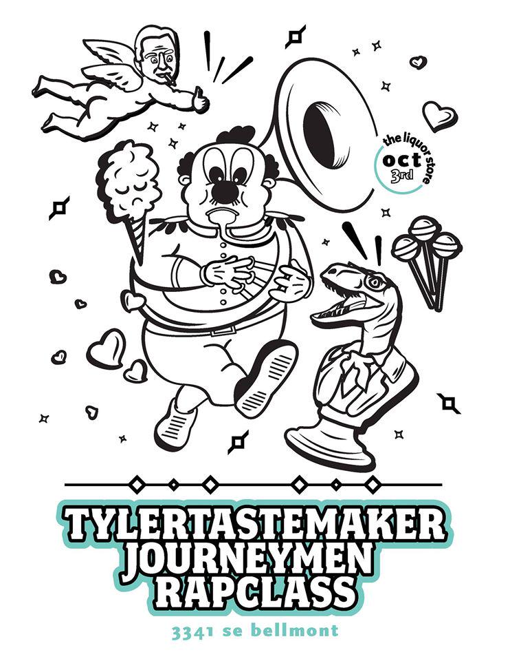 tylertastemaker's tweet photo. Saturday night Rap Class, The Journeymen, Myself all on the system at #TheLiquorStore 10-2. FREE ALL NIGHT. http://t.co/2VK9IsbH0w