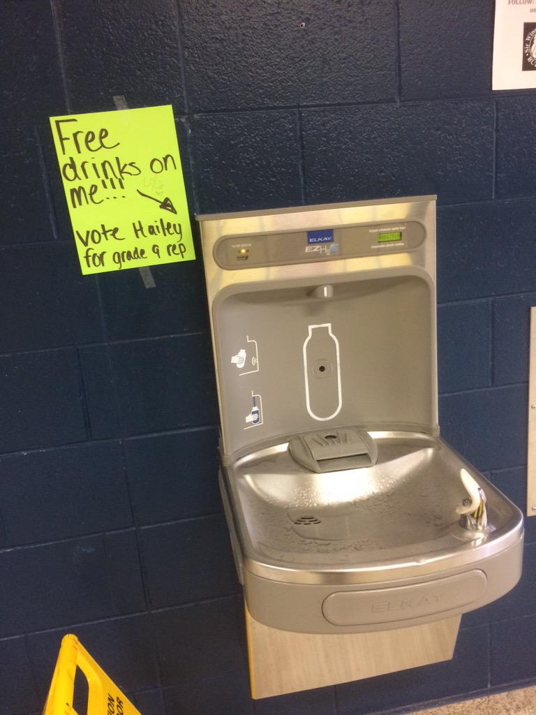 jackallan44's tweet photo. We got a trickster on our hands trying to run for grade 9 rep #lol #freewater #votehailey http://t.co/G7J1Q8ypIE