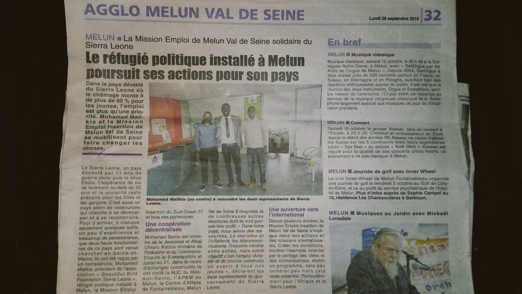 foundationbbm1m's tweet photo. #BBMFOUNDATION and the Melun #Mission Emploi insertion Melun val de seine project #SierraLeone http://t.co/VJ1KIkOUAy