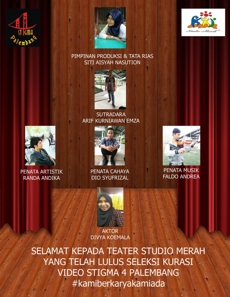 Team Studio Merah di STIGMA 4 Palembang
#kamiberkaryakamiada cc: <a href="/STIGMA4PLG/">STIGMA 4 PALEMBANG</a>