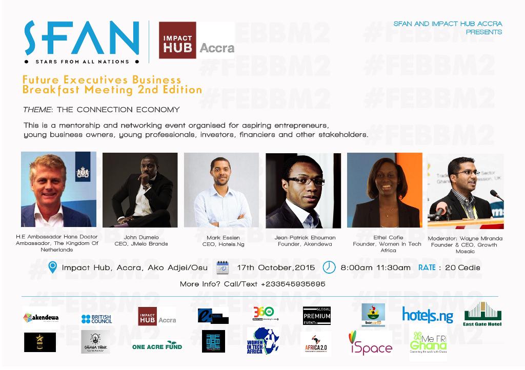 tomchrisemewulu's tweet photo. #17thOctober: @hubaccra Panellists for #FEBBM2 includes @MissEDCofie @hansdocter @jpehouman @markessien @johndumelo1 http://t.co/RxpV8ew3bn