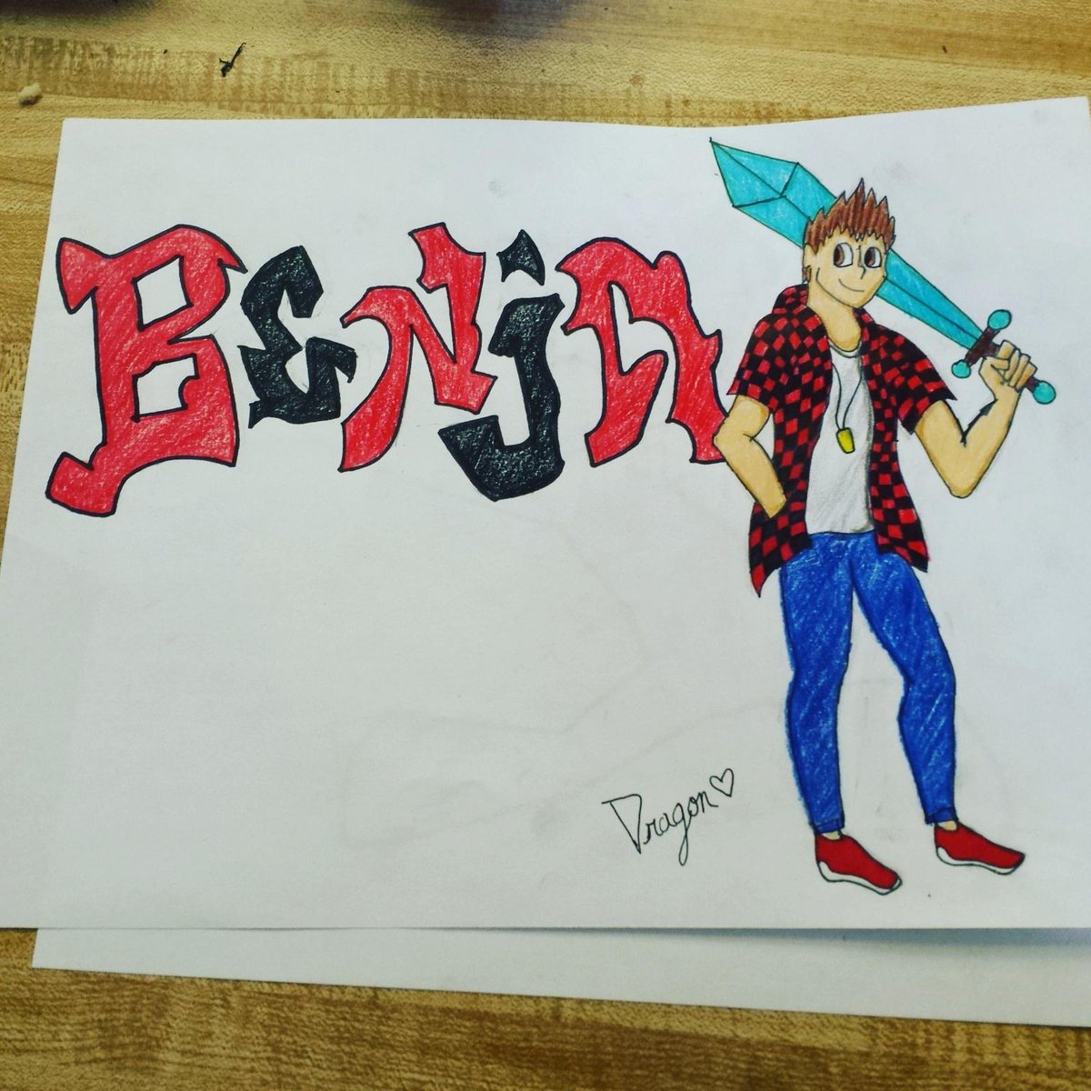 ThePackfangirl's tweet photo. Just finished drawing @Bajan_Canadian I really liked the lettering I did 😄 http://t.co/PqCNsrIVel