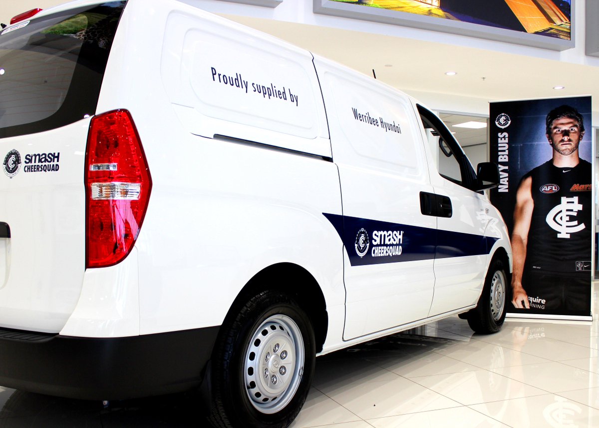 Come and check out the <a href="/CarltonFC/">Carlton FC</a> Cheer Squad Van, in our showroom!

#WerribeeHyundai