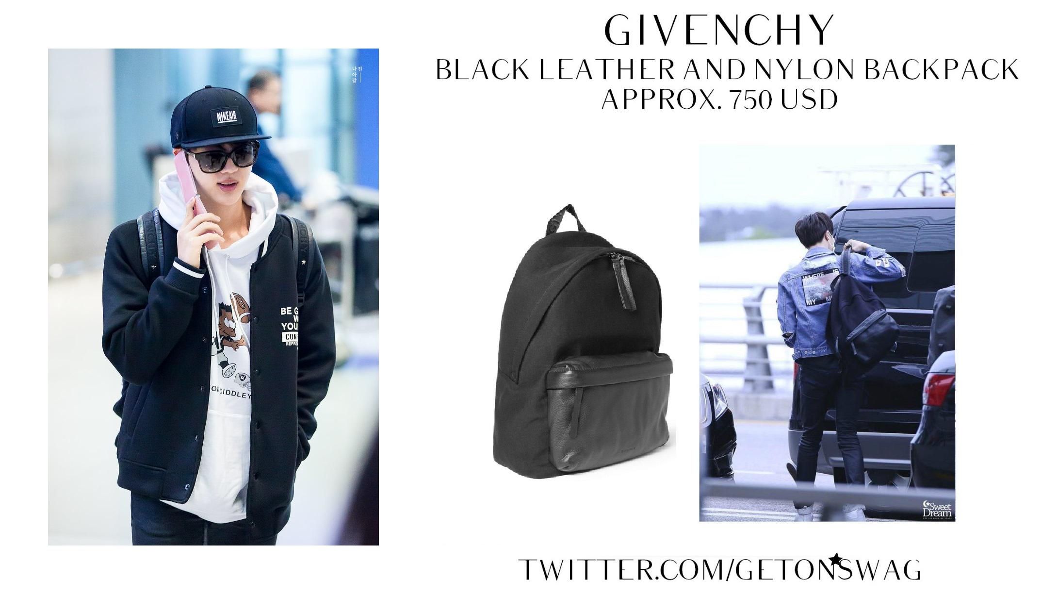 Beyond The Style ✼ Alex ✼ on X: JIN #BTS 150930 AIRPORT #JIN GIVENCHY  backpack & COMMUNITY 54 hoodie & DESIGN UNITED jacket @bts_twt   / X