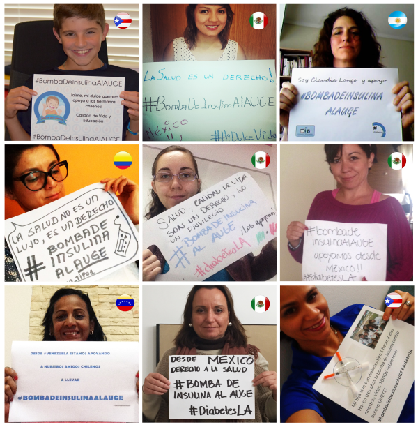 Carolina_tipo1's tweet photo. Los blogueros de #diabetesLA unidos y apoyando a #BombaDeInsulinaAlAUGE #diabetes #salud #Chile http://t.co/gT6C4kJ5yf